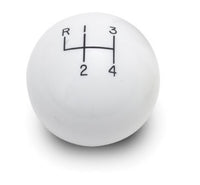 2" Lokar White 4-Speed Reverse Up Left Shift Knob