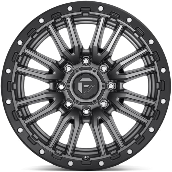 REBEL FUEL 1PC 22x10 8x170.00 MATTE GUN METAL BLACK BEAD RING (-18 mm) Wheel Rim