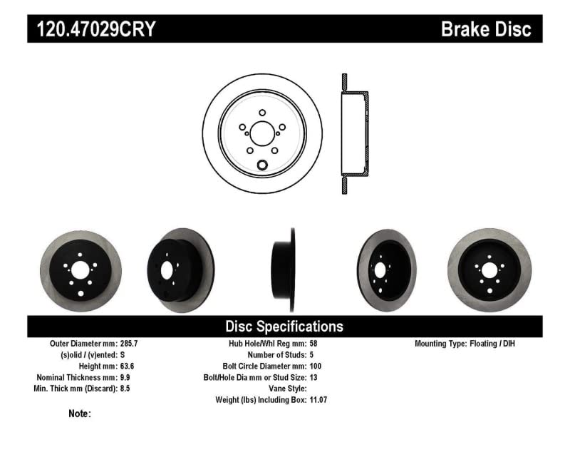 CryoStop Rotor StopTech 120.47029CRY