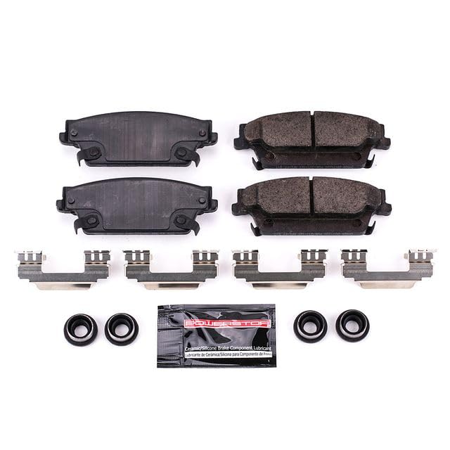 Power Stop Z23-1020 Z23 Evolution Sport Rear Carbon Fiber Infused Ceramic Brake Pads with Hardware For Cadillac CTS 2006-2007 | Cadillac SRX 2004-2009 | Cadillac STS 2005-2011 [Vehicle Specific]