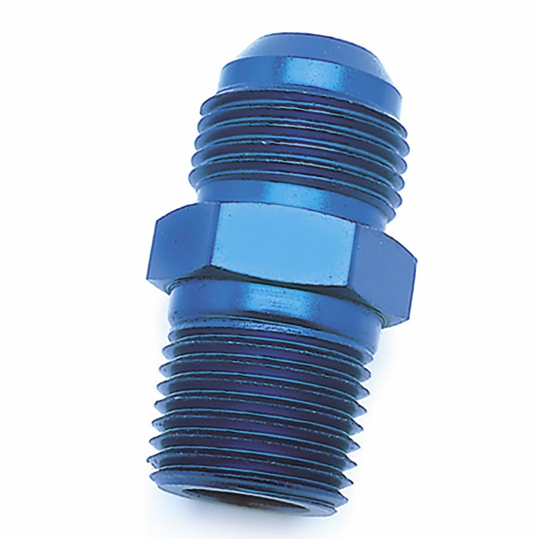 Adapter Fitting SpeedFX 561216, Straight, Flare To Pipe Adapter, 12AN x 1/2 NPTF, Anodized, Blue, Aluminum, Single