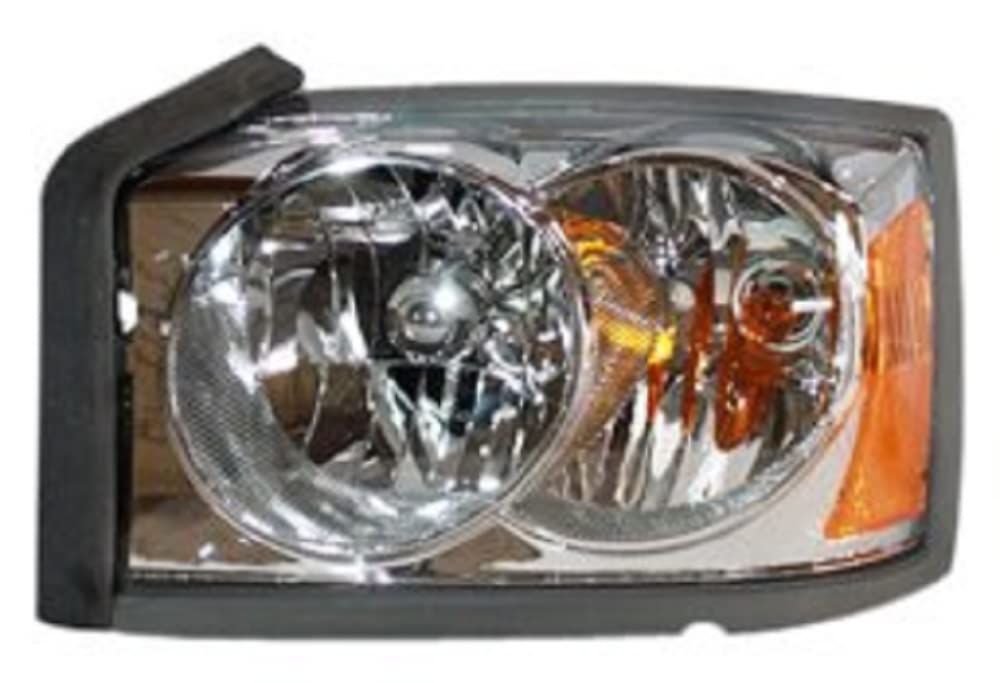 Left TYC Headlight Assembly Compatible with 2006-2007 Dodge Dakota