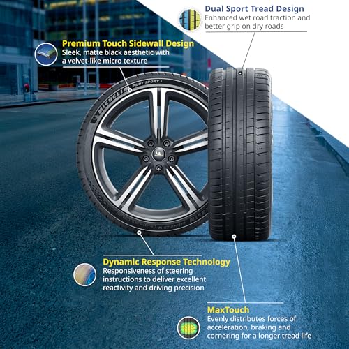 Pilot Sport 5 MICHELIN Summer Season Car Tire for Sport and Performance Cars, 225/40R19/XL 93Y