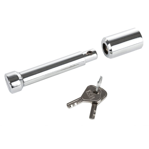 Reese Trailer Hitch Lock 7070800, Fits 1-1/4 Inch & 2 Inch Square Receivers, 1/2 Inch & 5/8 Inch Pin Diameter, Professional, Chrome