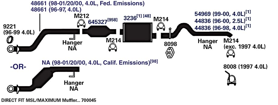 Exhaust Tail Pipe AP Exhaust Products 54969