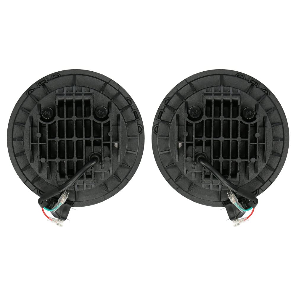 Jeep Metra - Headlight with Full Halo - 7" Light - Silver, LED Headlight Replacements (JP-702S)