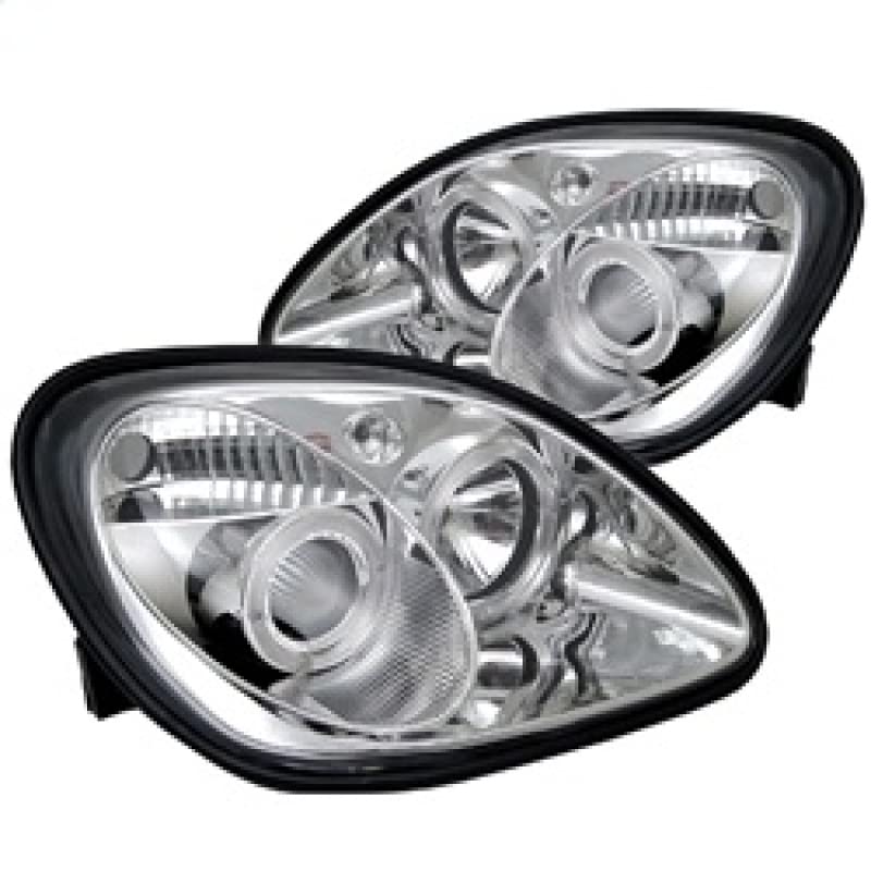 LED Halo Spyder Auto Projector Headlights Chrome/Clear 5011206