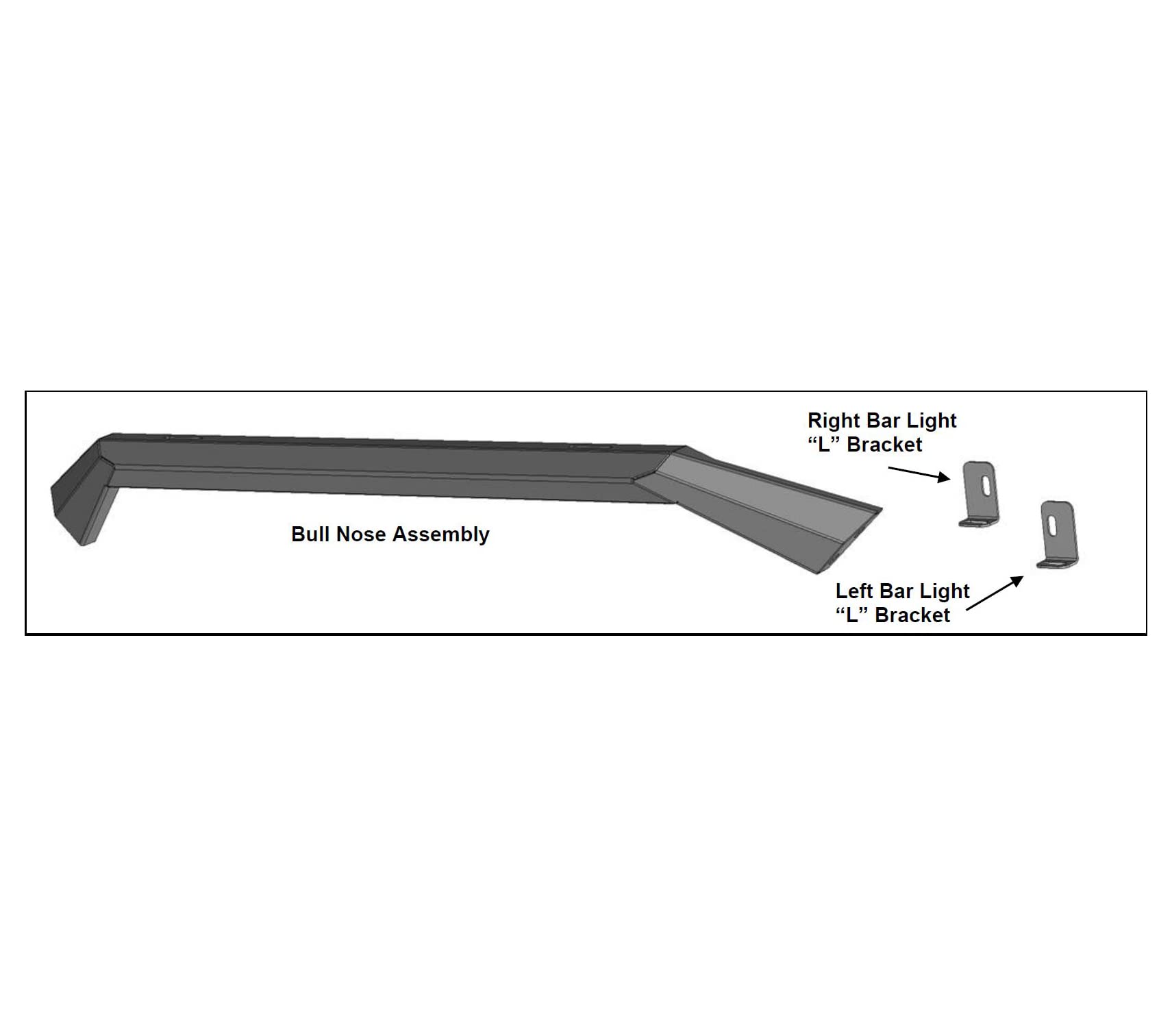 Armour II Heavy Duty Black Horse Modular Front Bumper Bull Nose Only Modular Matte Black Compatible with 2019-2024 Ram 1500 (Excl. Rebel & TRX Trim, 19-23 Ram 1500 Classic)-AFB-RA20-BN