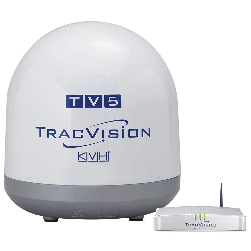 TracVision TV5 KVH Industries w/IP-TV Hub Boating Antennas