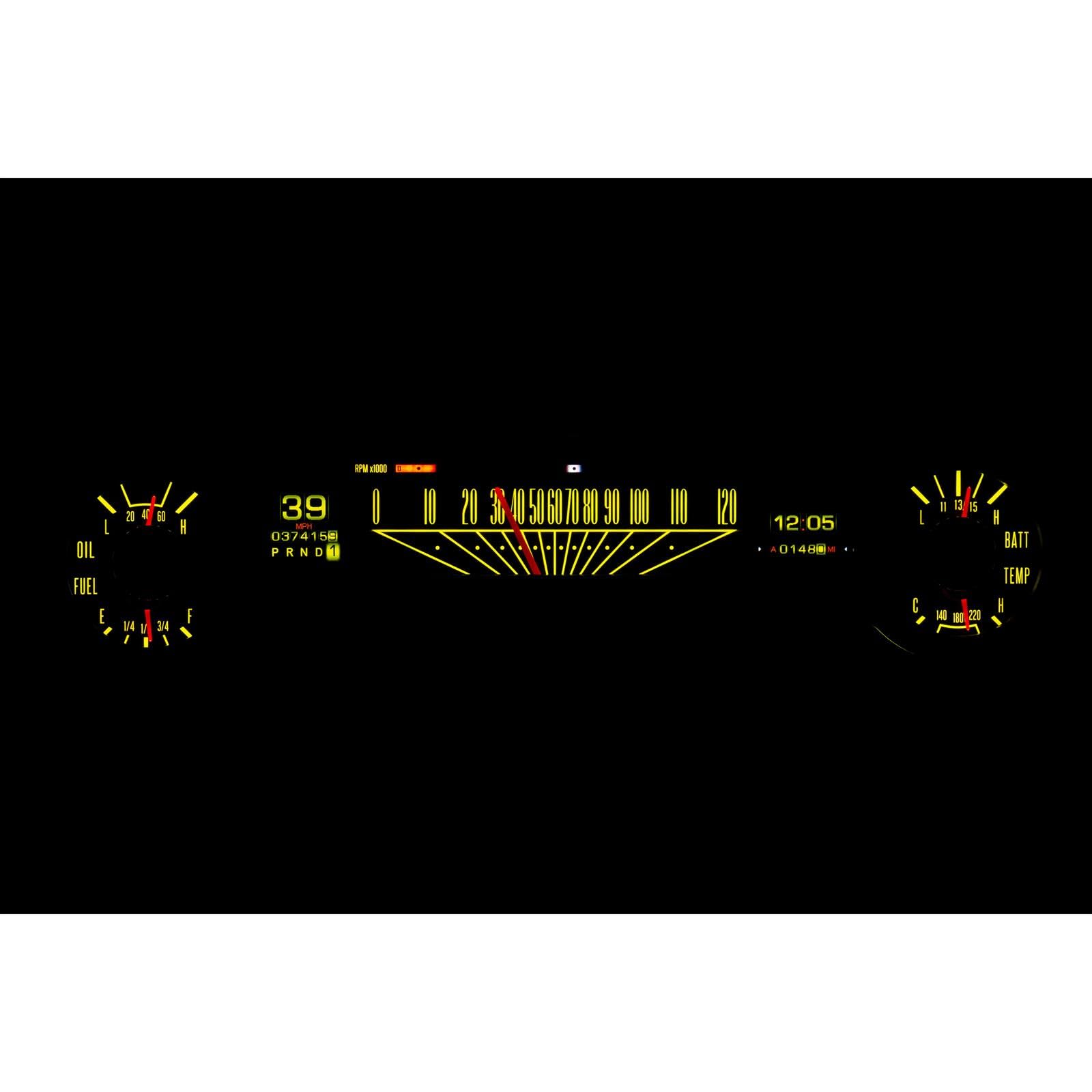 Dakota Digital RTX-64F-FAL-X Gauge Instrument System Retrotech Compatible with 1964-65 Ford Falcon, Ranchero and Mustang