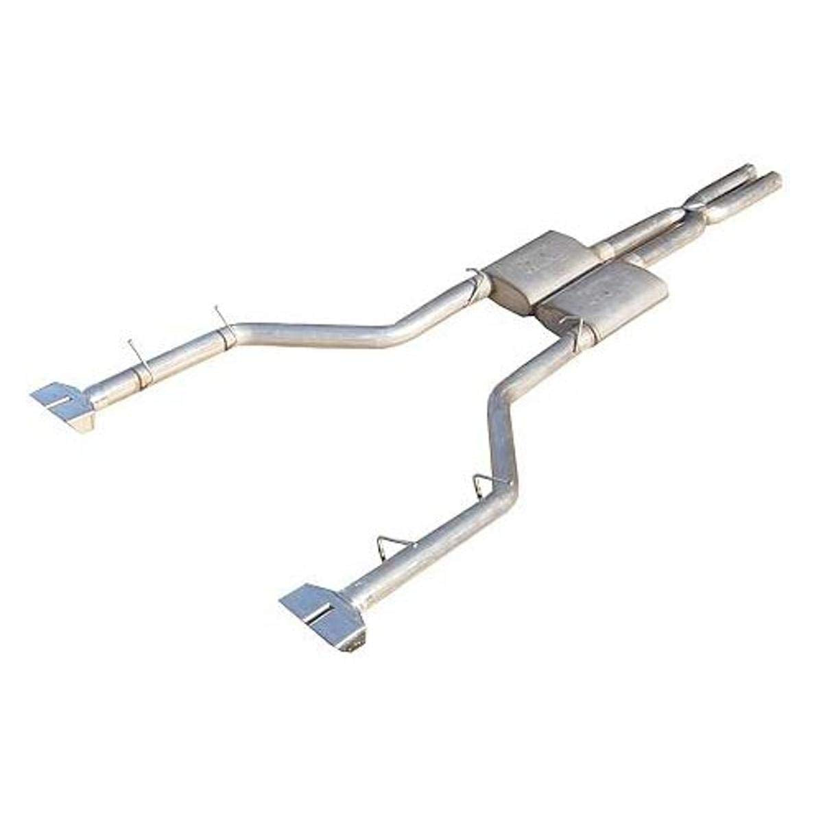 Pypes Exhaust SMC22S Pypes Performance Exhaust 2-1/2" Diameter Stainless Steel Cat-Back Exhaust System with X-Pipe for Dodge Challenger V6