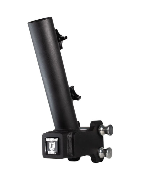 Trailer Hitch Flag Pole Holder - BulletProof Hitches - Flag Holder for Truck, RV, & SUV - Solid Steel, Corrosion Resistant, Black Powder Coat