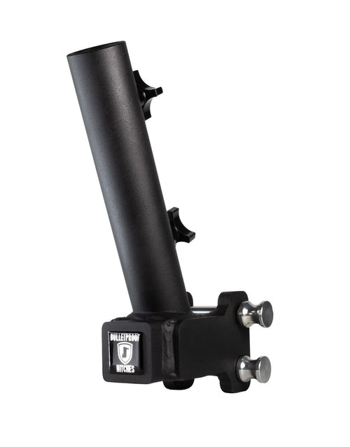 Trailer Hitch Flag Pole Holder - BulletProof Hitches - Flag Holder for Truck, RV, & SUV - Solid Steel, Corrosion Resistant, Black Powder Coat