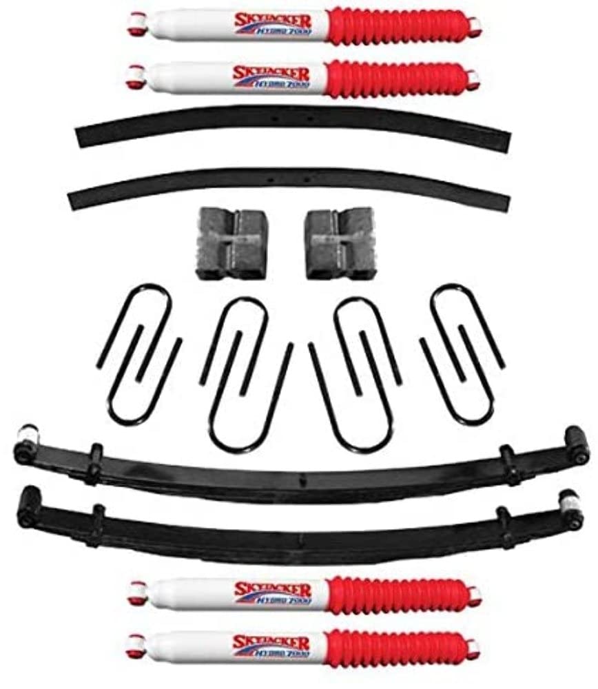 Skyjacker Suspension Lift Kit D800AK-H w/Shock 8 in. Lift Incl. Front Leaf Springs Front/Rear U Bolt Kit Front Bushing Kit Rear Block Rear Add-A-Leaf