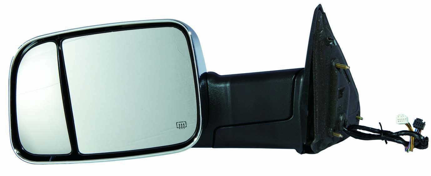 Dodge RAM 1500/2500/3500 Driver Side Chrome Heated Power Towing Mirror with Memory, Turn Signal, Puddle Lamp DEPO 334-5419L3ECH1