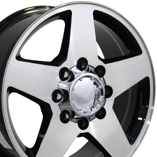 Black Machined Wheel OE Wheels LLC CV91A-20085-8650-12MB Painted (20 x 8.5 inches /8 x 165 mm, 12 mm Offset)