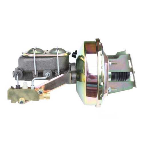 9 Inch LEED BRAKES Power Booster, 1-1/8 Inch Bore Master, Side Mount Valve, Disc/Drum (Zinc)