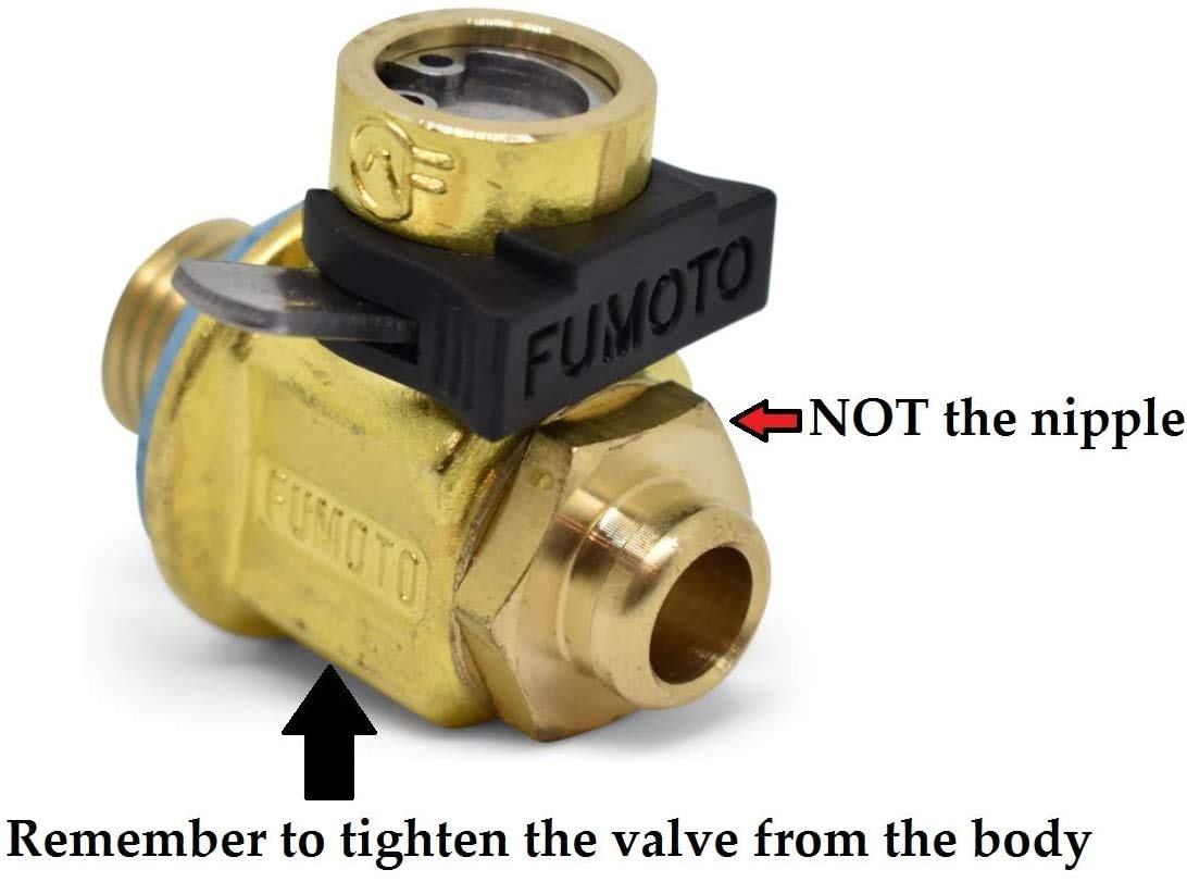 F137S with S-Series LC-10 Large Body FUMOTO® Valve with Short Nipple and Lever Clip for 12mm-1.75