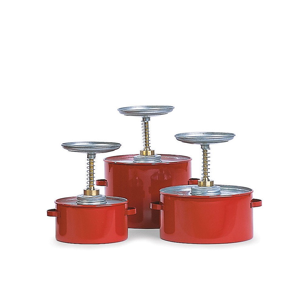 Eagle Plunger Safety Can, Galvanized Steel P704, 4 Quart Capacity, Red