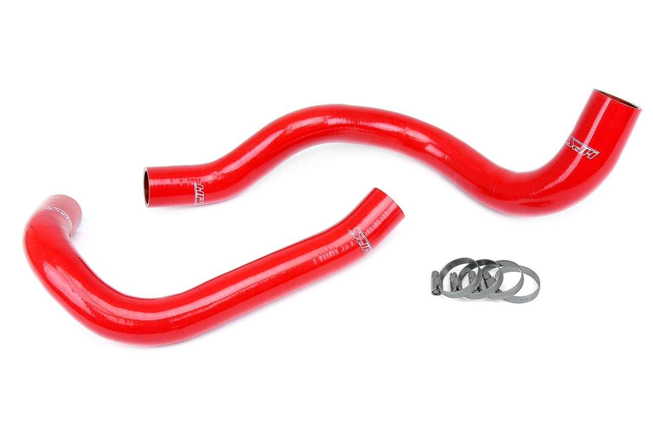 3-ply HPS Red Reinforced Silicone Radiator Coolant Hose Kit 57-1834-RED