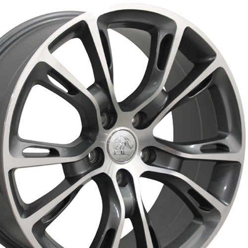 Gunmetal OE Wheels LLC JP16-20085-5500-42MG Machined Wheel Painted (20 x 8.5 inches /5 x 127 mm, 42
