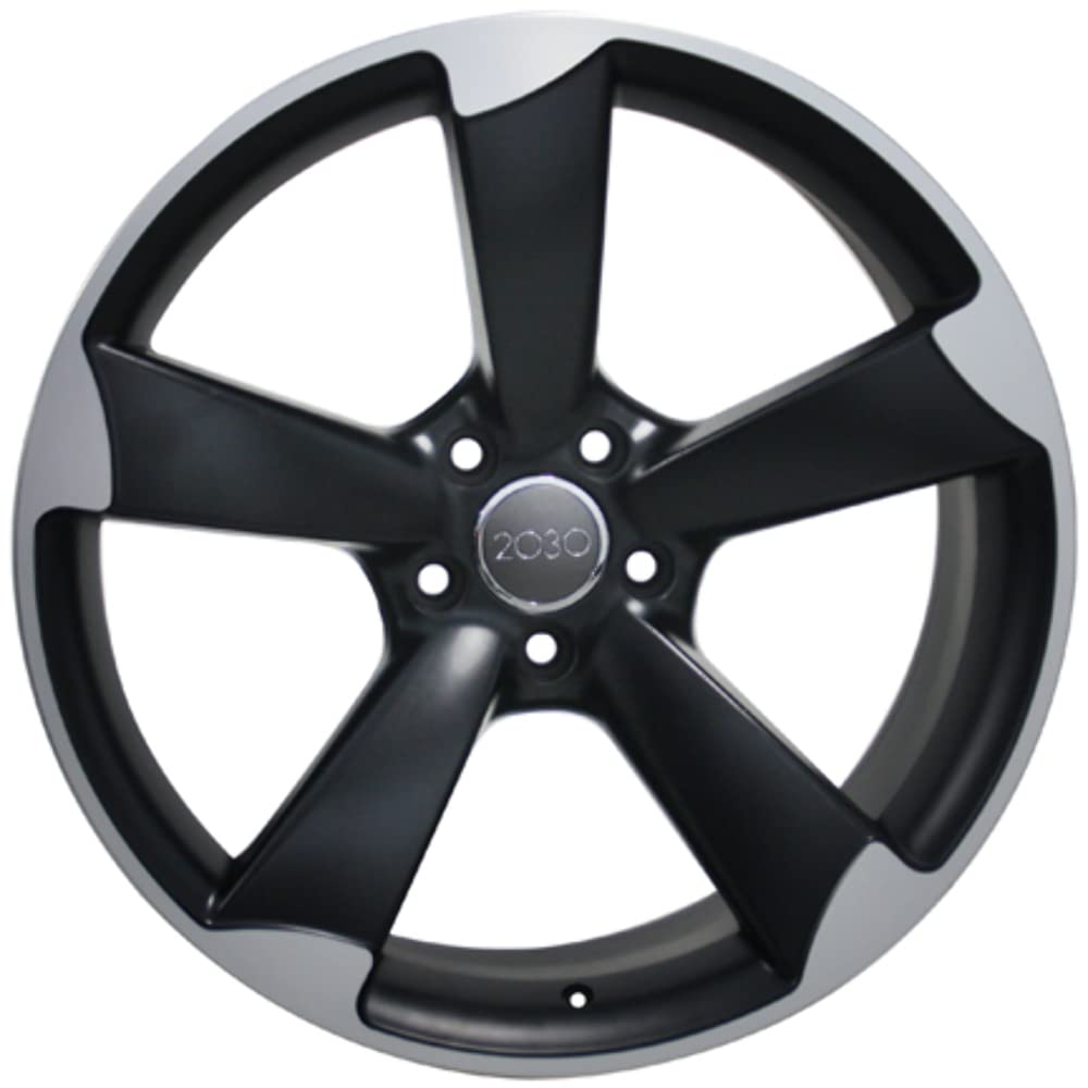 AU29-19085-5112-35MB1 Satin Black Machined Wheel OE Wheels LLC Painted (19 x 8.5 inches /5 x 112 mm