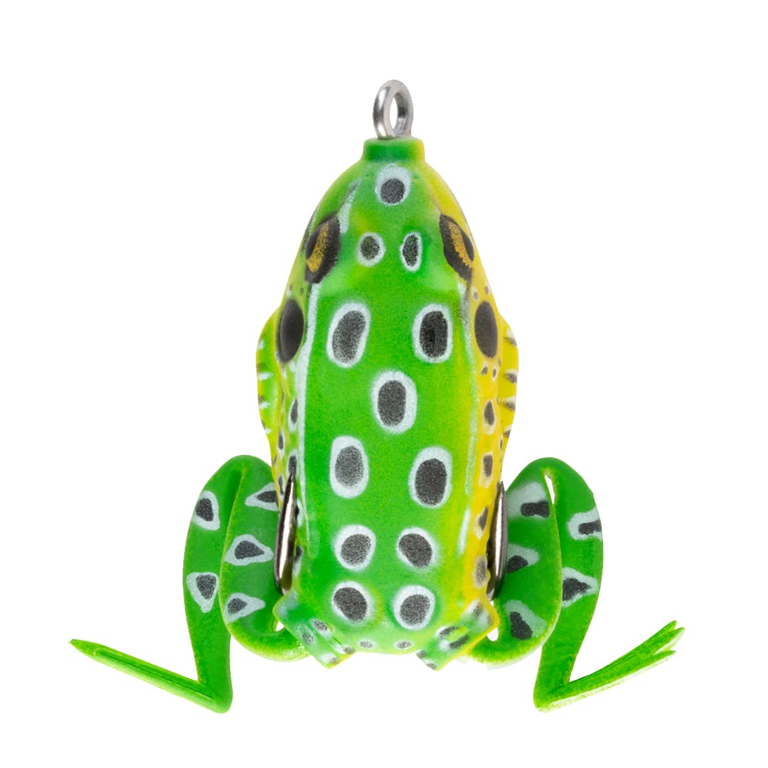 Pocket Frog Lure LUNKERHUNT for Bass Fishing | 1.75 Inch Topwater Fishing Lures with Weedless Hooks for Trout, Pike in Saltwater and Fresh Water