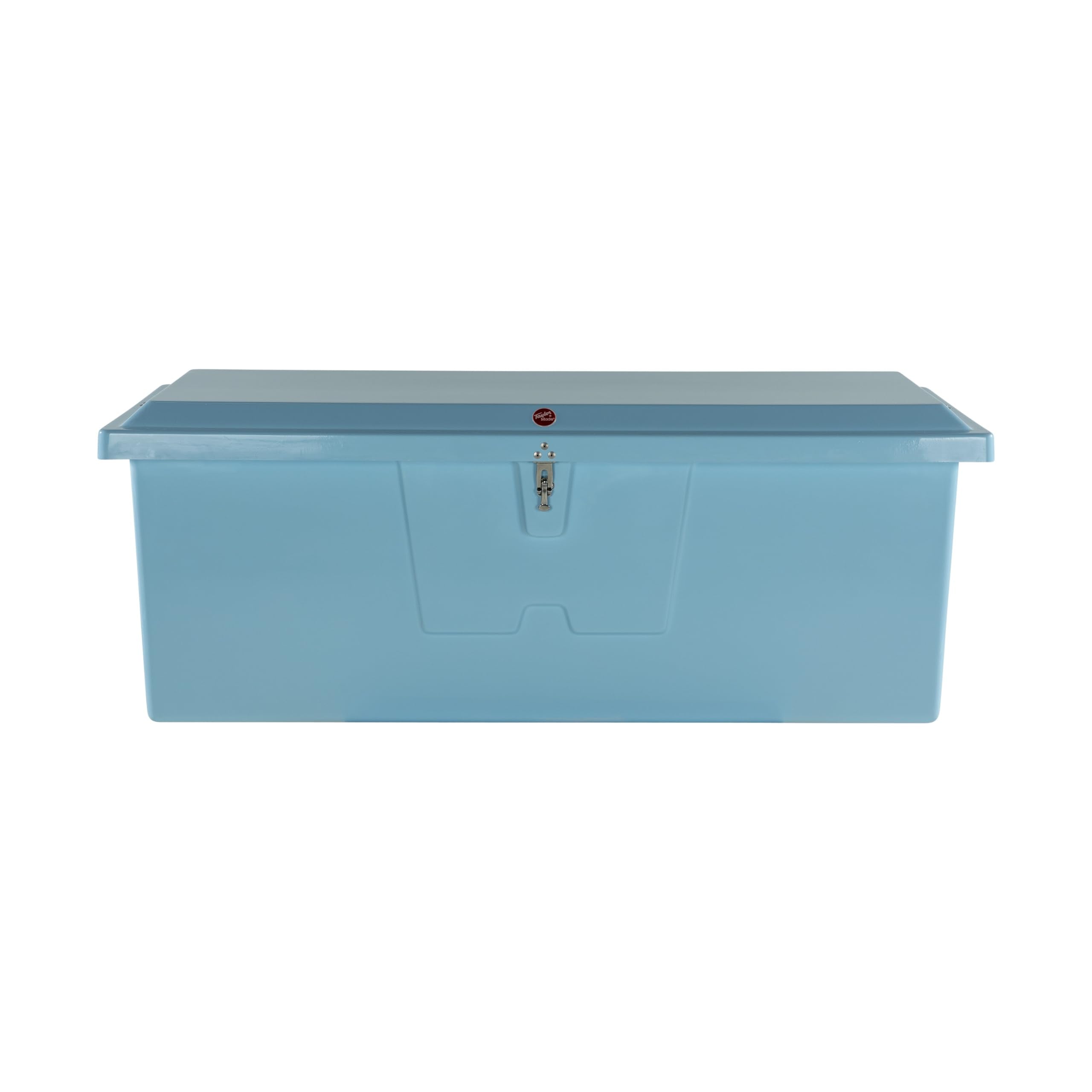 Taylor Made Deep Fiberglass Stow N’ Go Dock Box, Medium (27"H X 72"W X 26"D), Ice Blue, Smooth Interior Finish, Lockable Latch, Stainless-Steel Hardware - 83554IB