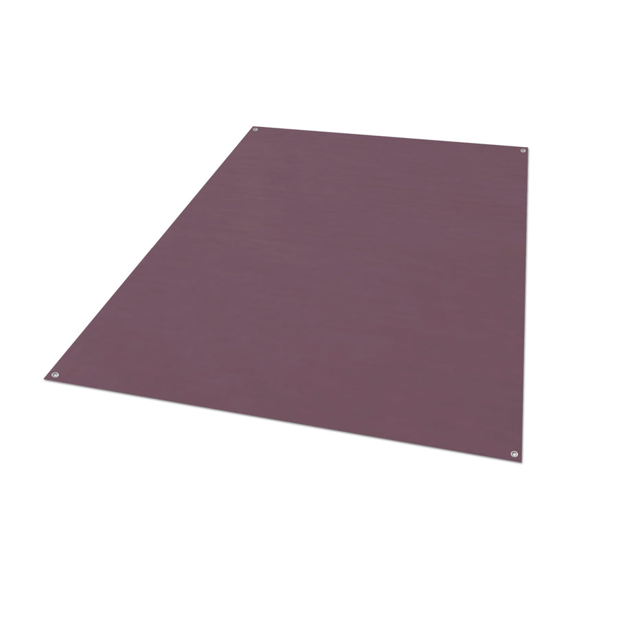 Lippert 6' x 9' All-Weather Burgandy Outdoor Patio Rug for RVs and Campers with Polyvinyl Fabric, Tight Weave, Finished Edges, Reinforced Corners, Resistant to Fading - 2022115662