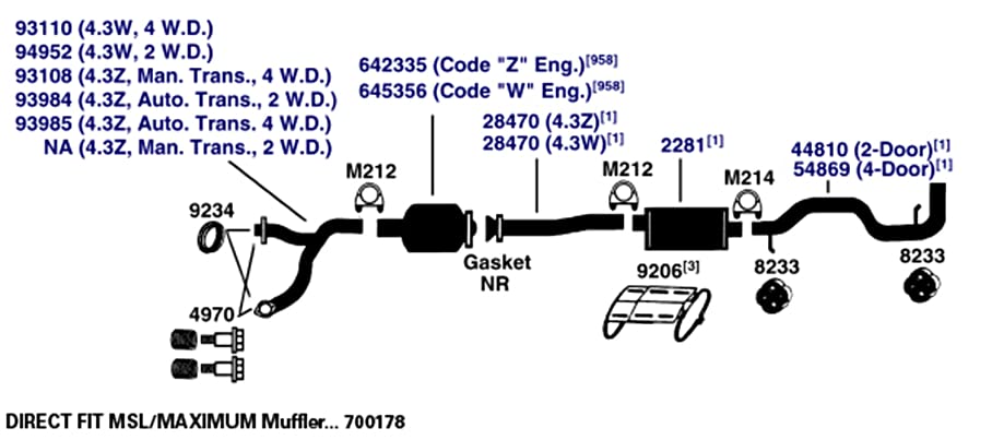 Exhaust Muffler AP Exhaust Products 2281