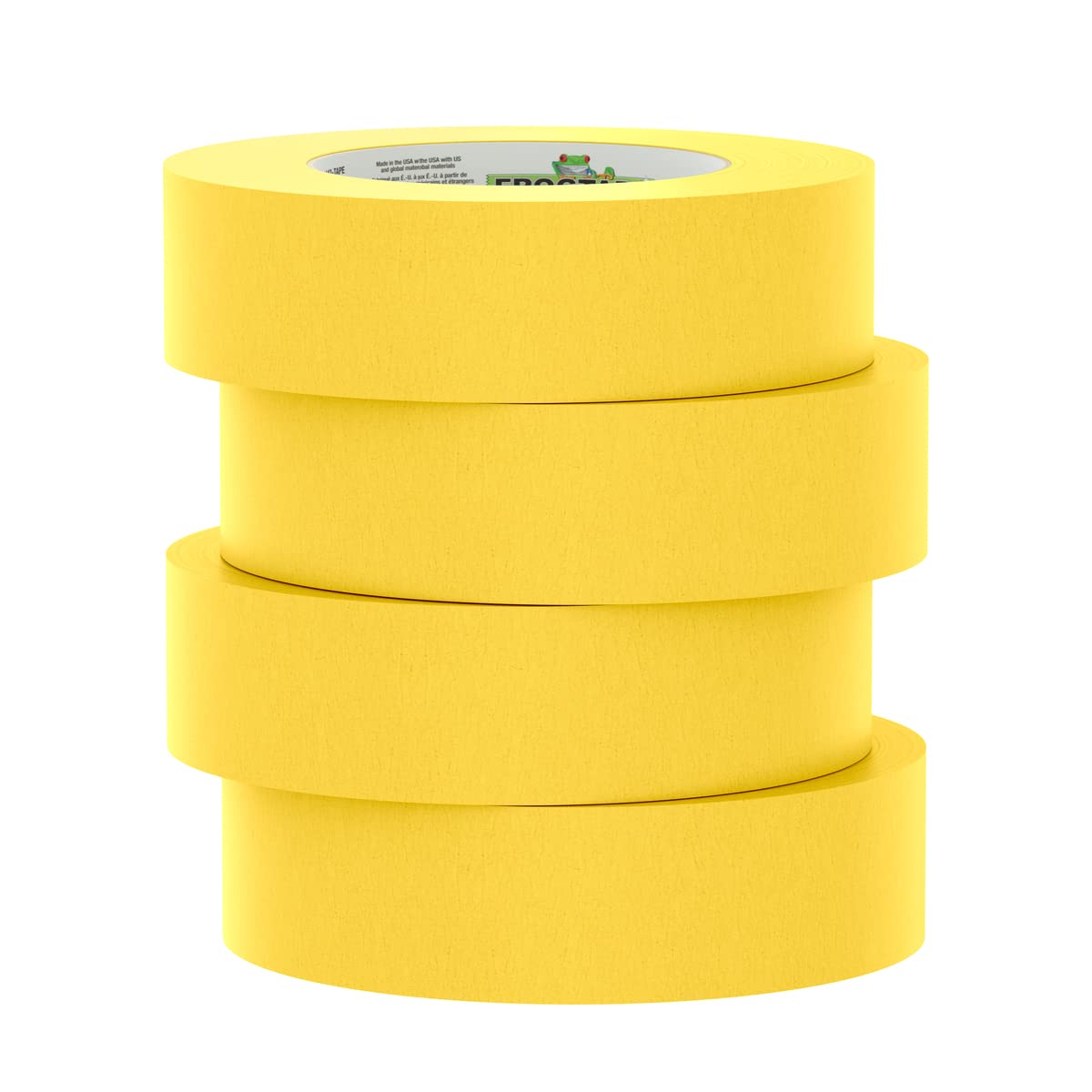 Gold FROGTAPE 225 Moderate Temperature Performance Grade Masking Tape, Medium-High Adhesion, 36mm x 55m, 4 Rolls per Pack (105321)
