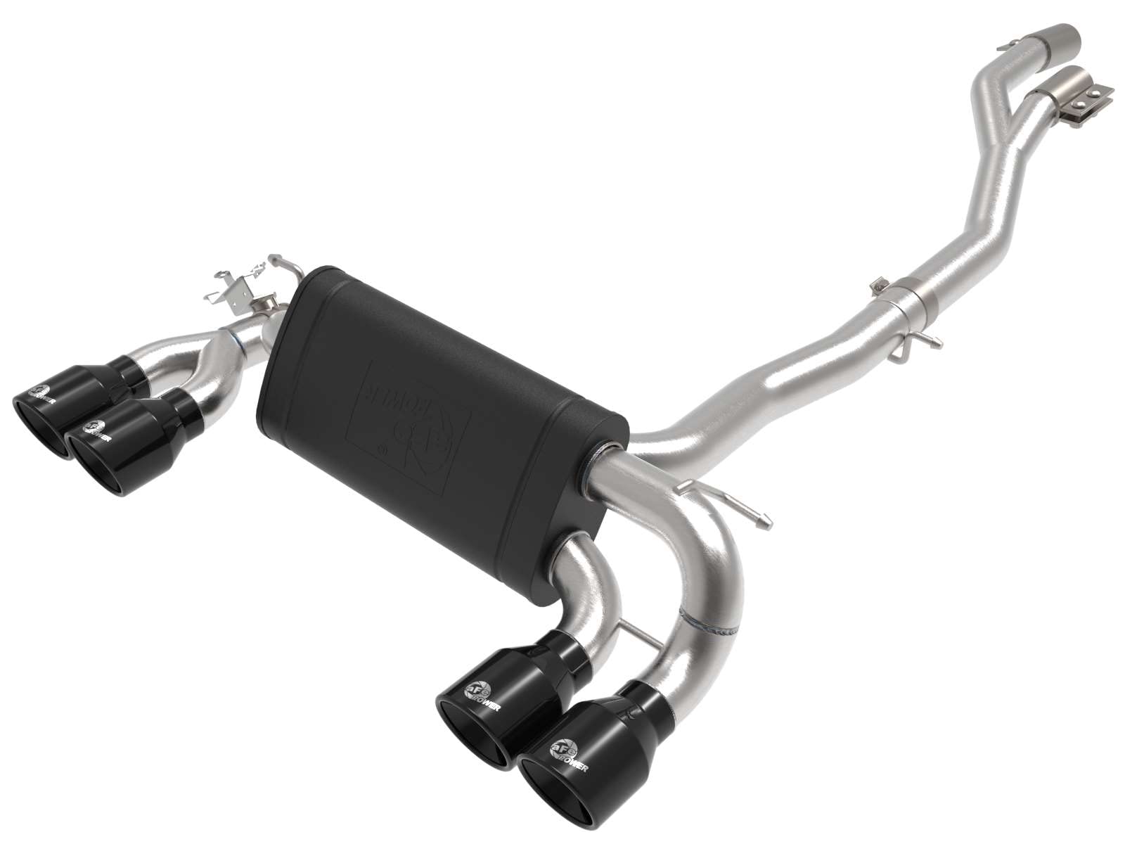 aFe Power 3 to 2-1/2 IN MACH Force-Xp Stainless Steel Cat-Back Exhaust System w/Black Tip Fit BMW M2 Competition (F87) 19-21 L6-3.0L (tt) S55 49-36350-B