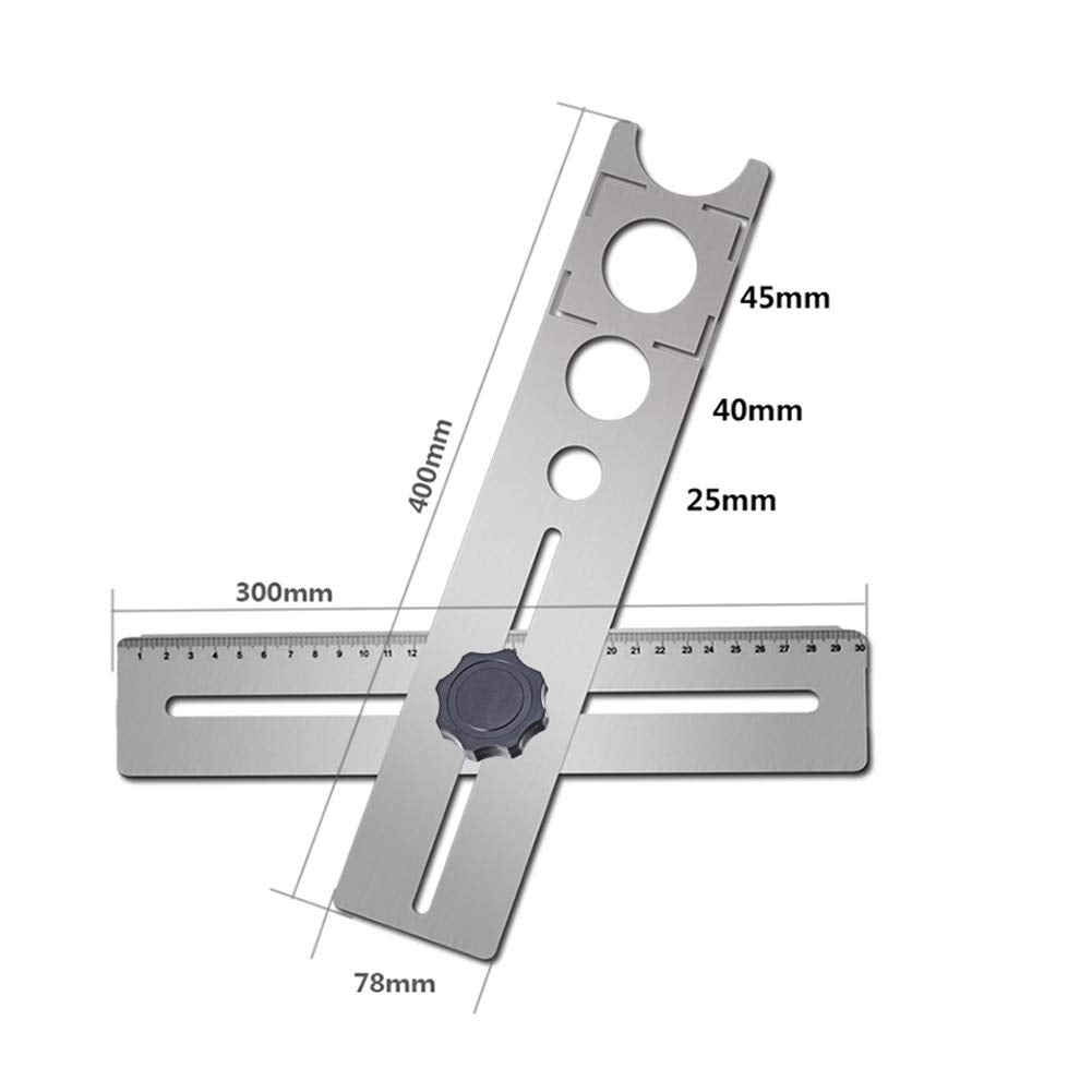 Durable Dengofng Punch Locator Ceramic Tile Measurement DIY Drill Guide Stainless Steel Hole Gauge Accurate Universal Portable