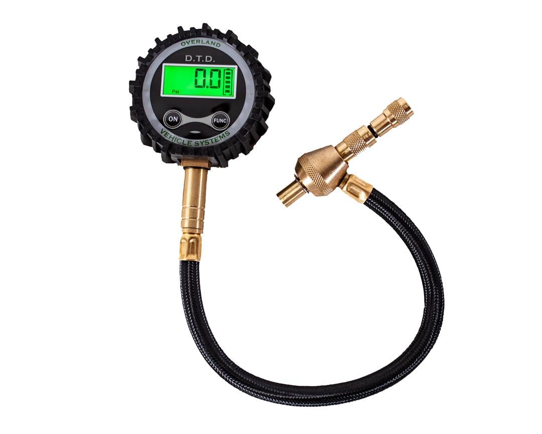 Overland Vehicle Systems Digital Tire Deflator OVS 12020001 with Valve Kit & Storage Bag, Multi, One Size