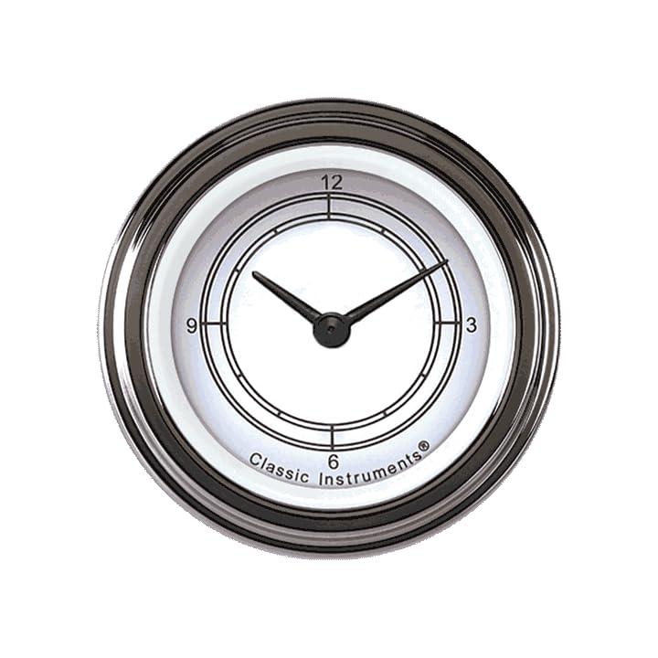 2 1/8" CW90SLF Classic White Clock