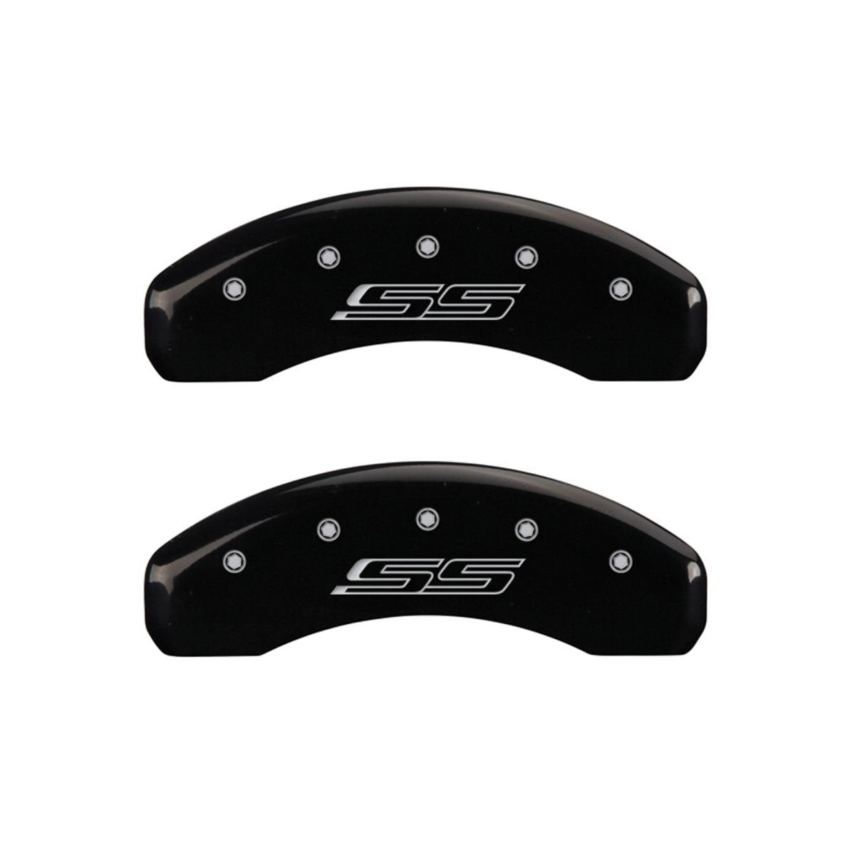 MGP Caliper Covers Generation 5 & Camaro Black 14036SSS5BK - Engraved Front & Rear44; Set of 4