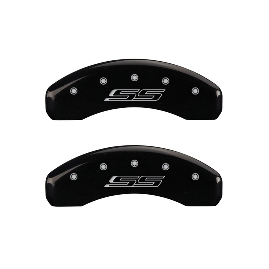 MGP Caliper Covers Generation 5 & Camaro Black 14036SSS5BK - Engraved Front & Rear44; Set of 4