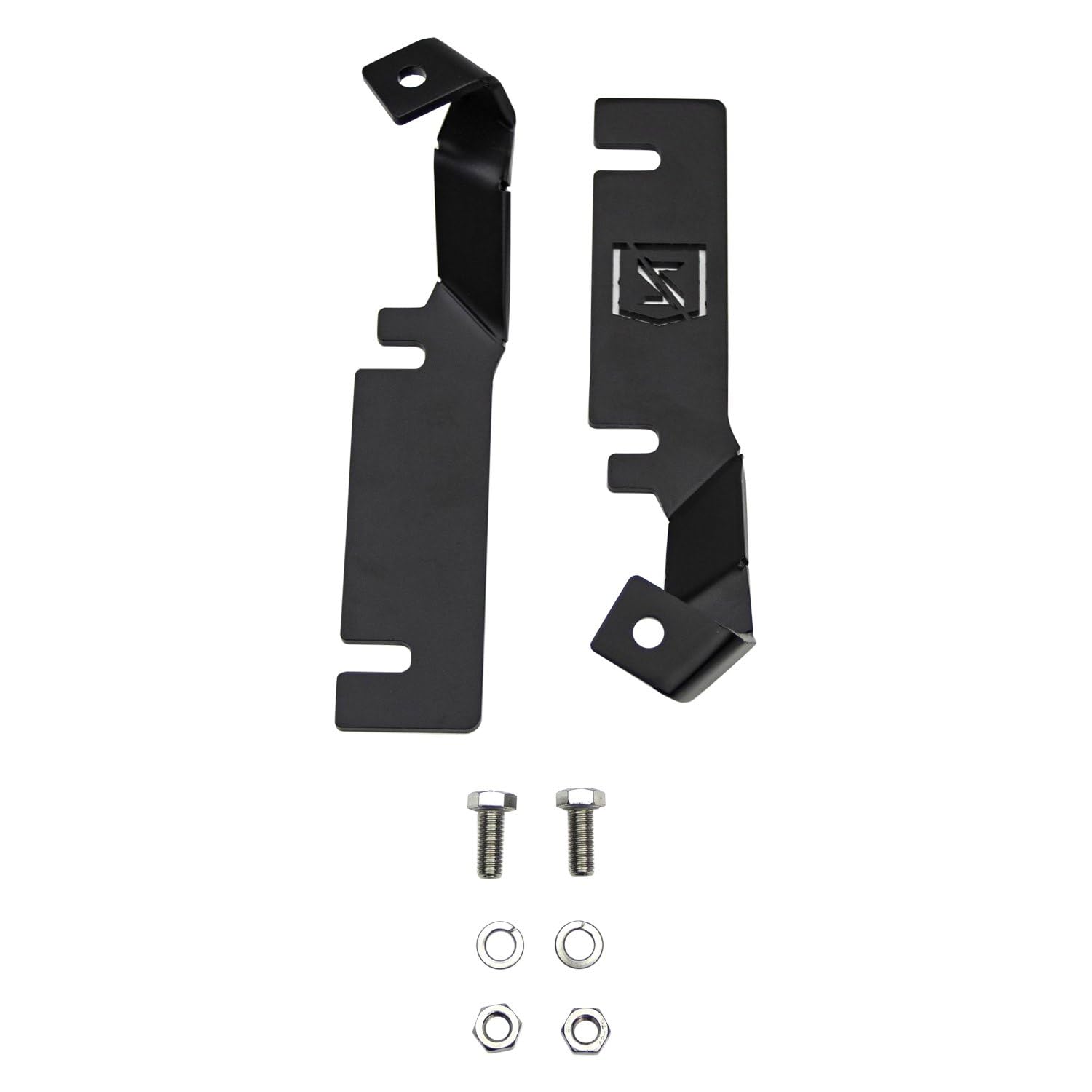 ZROADZ LED Mounting Bracket Ditch Hood Hinge - Compatible w/ 2016-2017 Ford Explorer - to Mount (2) 3 Inch LED Pod Lights - Mild Steel Gloss Black - Bolt-On Easy Installation - PN #Z366641