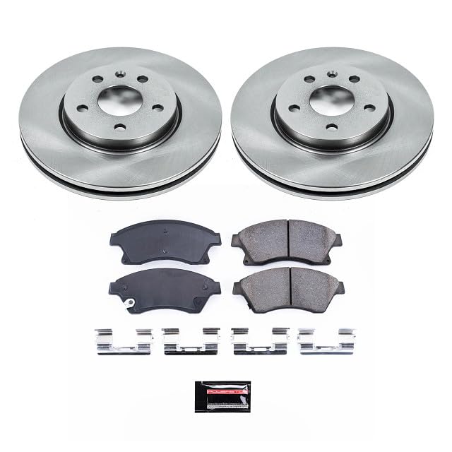 Power Stop Autospecialty KOE5550 Front Replacement Brake Kit-OE Brake Rotors & Ceramic Brake Pads For 2011 2012 2013 2014 2015 2016 Chevy Cruze | 2012-2017 Chevy Sonic