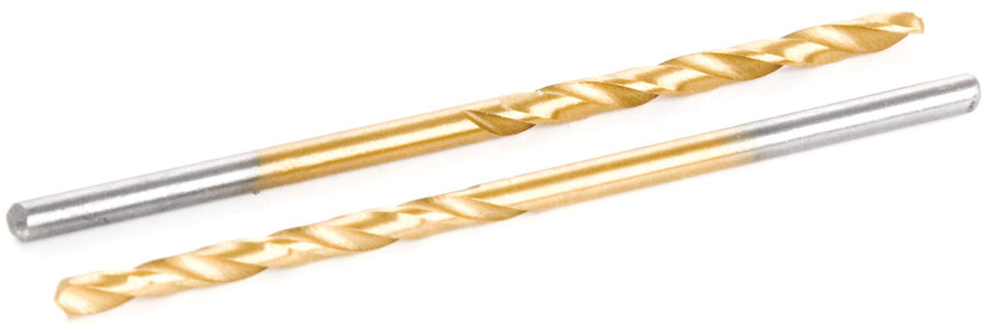 W8563 Performance Tool 3/32-Inch Titanium Drill Bits, 2pc Set - High Speed Steel Drill Bits for Wood, Metal, Plastic, and Fiberglass
