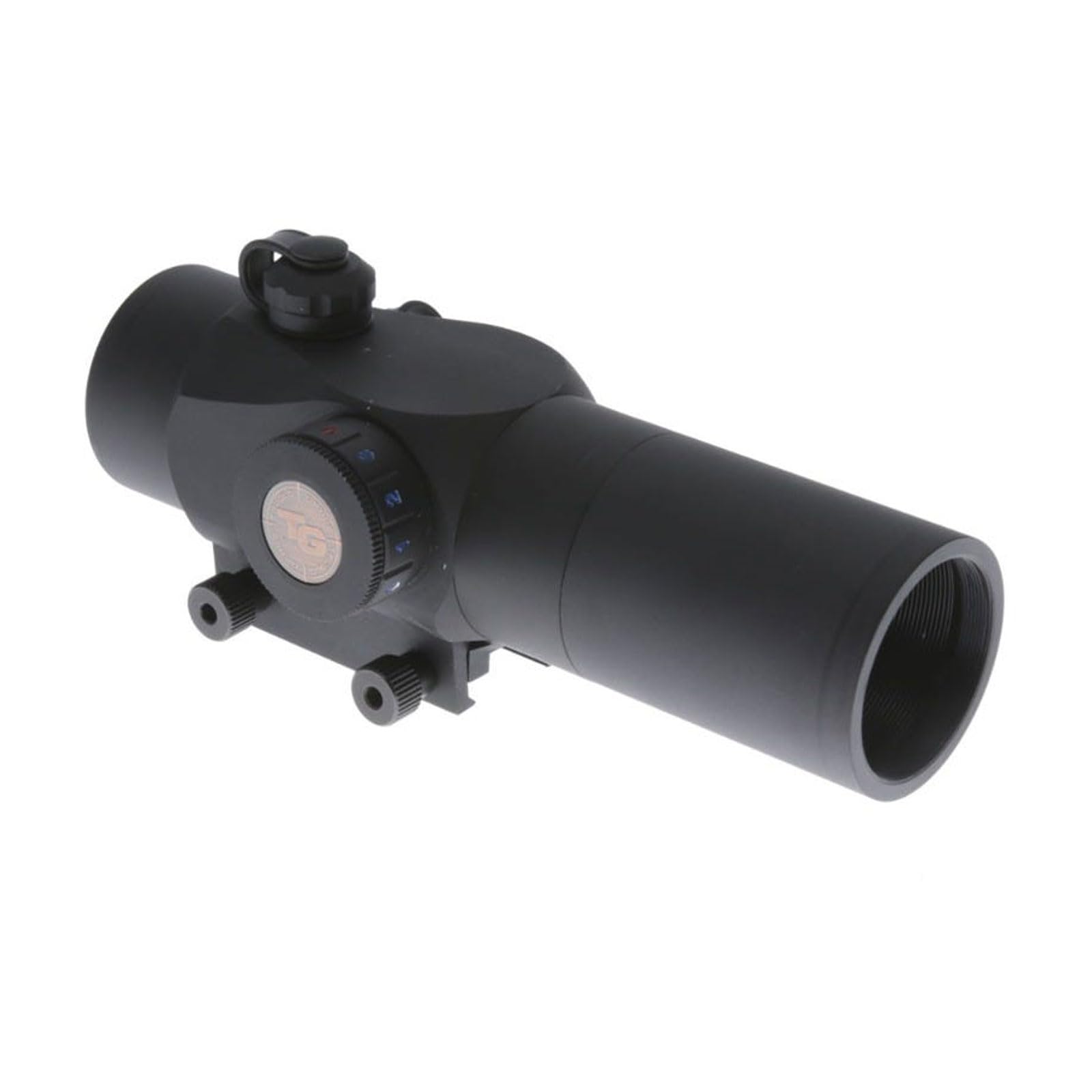 Triton TRUGLO 30mm 3-MOA Hunting Durable Lightweight Waterproof Fogproof Shock Resistant Adjustable Tri-Color Dot Sight | Flip-Up Lens Caps, Sunshade, Integrated rail mount & Battery Included
