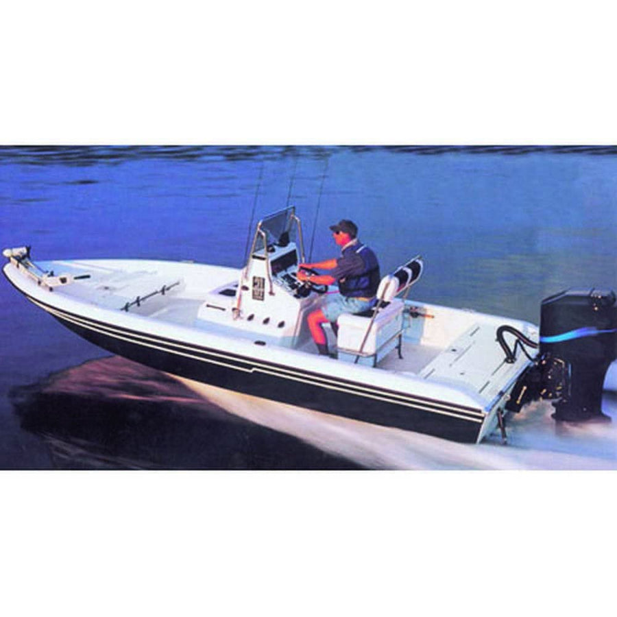 Styled-to-Fit Carver Industries 71222S-11 Boat Cover for V-Hull Center Console Shallow Draft Fishing Boats - 22'6", Mist Gray