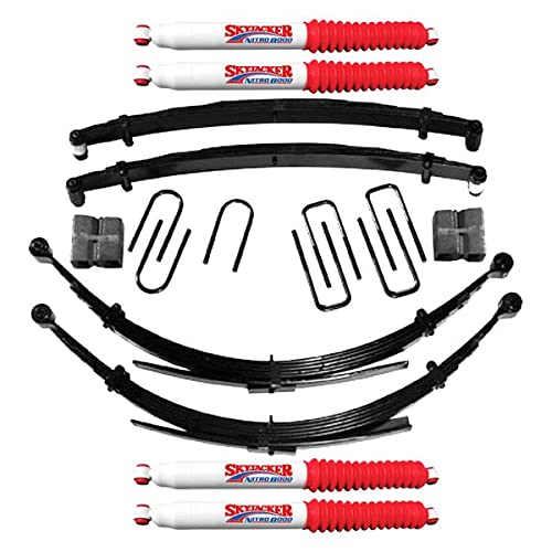 Skyjacker Suspension Lift Kit D692CDKS-N w/Shock Nitro Shocks 6 in. Front/4.5 in. Rear Lift Front/Rear Leaf Springs Front/Rear U Bolt Kits Front/Rear Bushing Kit Rear Block Suspension Lift Kit w/Shock