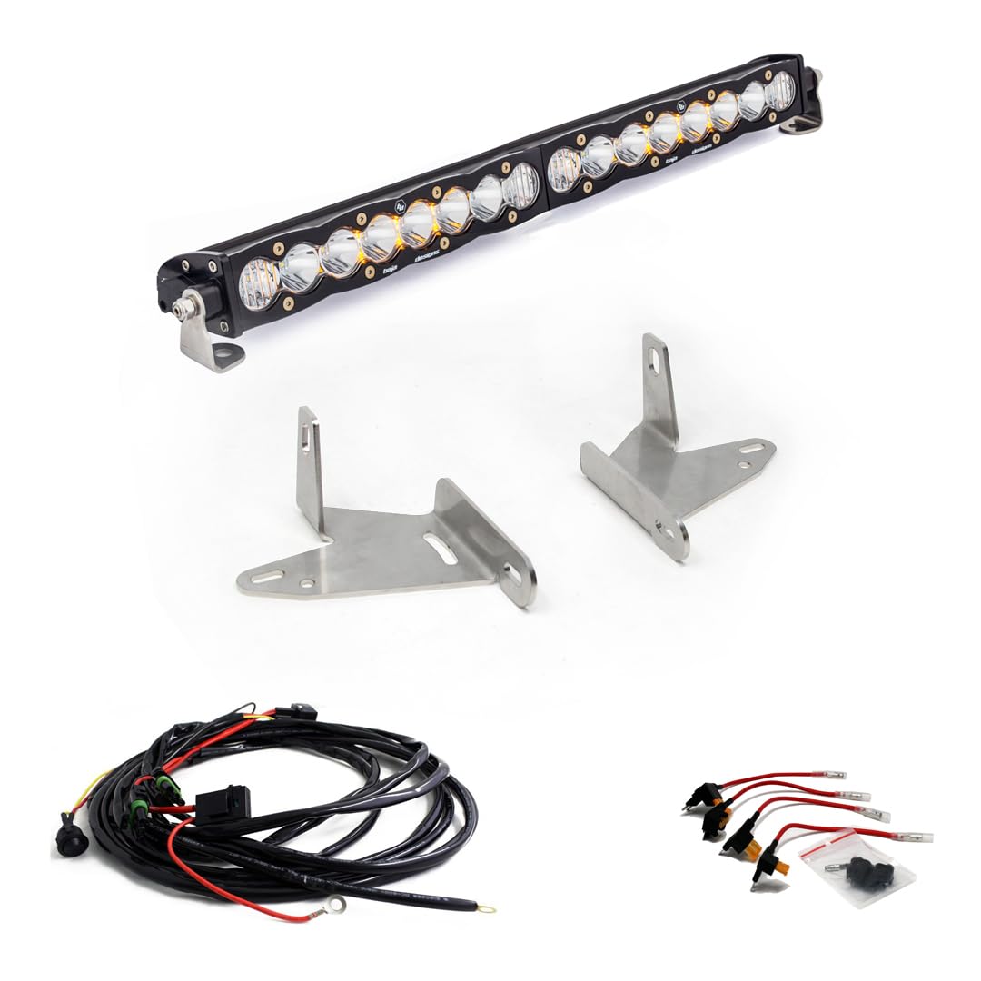 Baja Designs 20-inch S8 LED Bar Grille Light Kit for Subaru WRX/WRX STI 2018-21 (Driving/Combo; Amber)