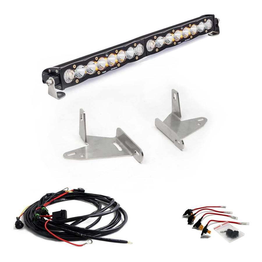 Baja Designs 20-inch S8 LED Bar Grille Light Kit for Subaru WRX/WRX STI 2018-21 (Driving/Combo; Amber)
