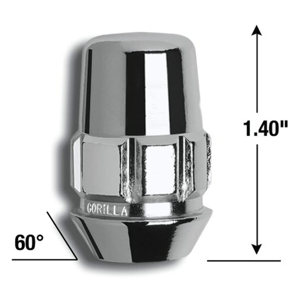Gorilla 71644N Automotive Acorn Wheel Locks (14mm x 1.50 Thread Size) - For 6 Lug Wheels The System