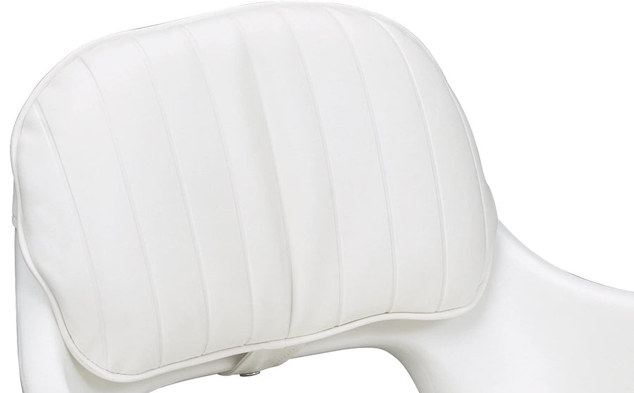 Moeller ST2000-HD Marine Moeller, Boat Helm Seat and Cushion, Includes Mounting Plate , White , 24.5" x 20" x 16"