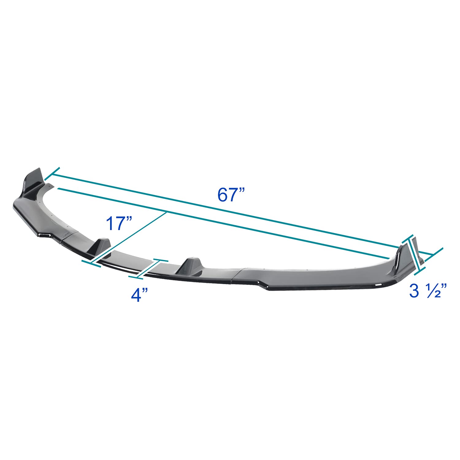 Glossy Black Spec-D Tuning Front Bumper Lip Spoiler 3PC Compatible with BMW E90 325i 328i 335i 2009-2011