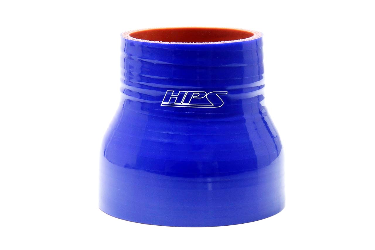 HPS HTSR-075-138-BLUE High Temperature 4-ply Silicone Reducer Coupler Hose, 1-3/8" - 3/4" ID, 5 mm Wall Thickness, 3" Length, Blue