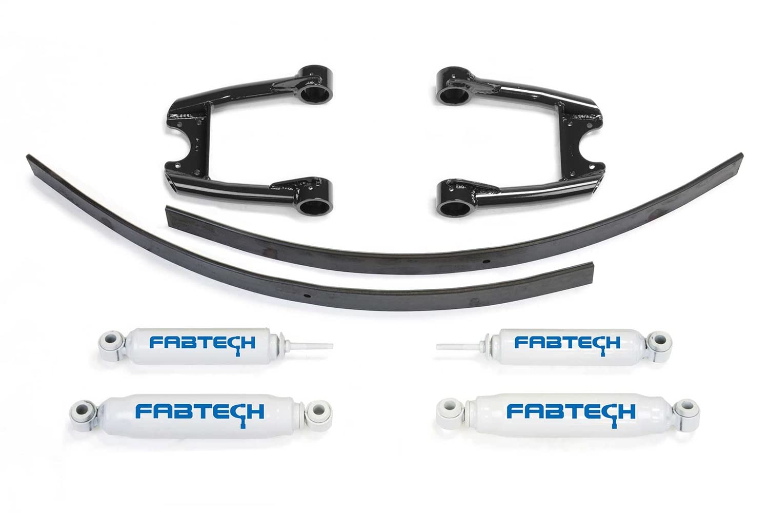 Fabtech Performance Lift System K7017 w/Shocks 3.5 in. Lift Incl. Upper Control Arms Rear Add-A-Leaf Kit All Required Hardware w/Shocks